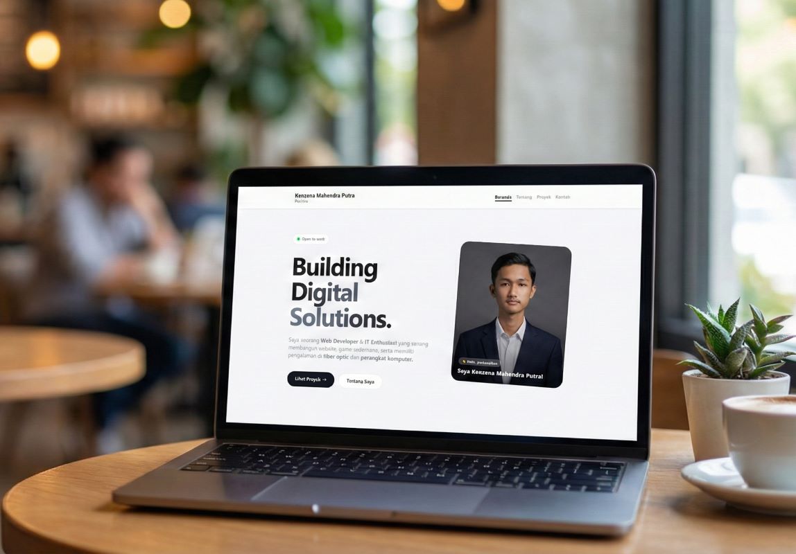 Personal portfolio website interface
