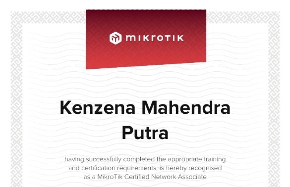 MikroTik MTCNA certificate
